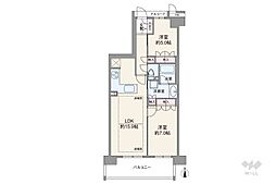 ジオ武庫川 2LDKの間取図画像