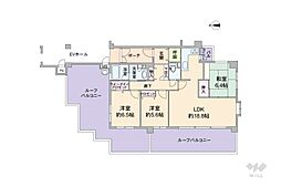 セントラル塚口みなみ通り 3LDKの間取図画像