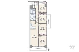 サンヴェール尼崎 4LDKの間取図画像