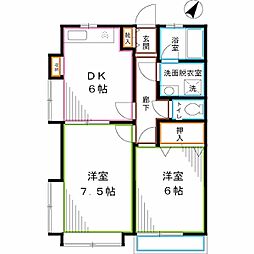 JR総武線 西荻窪駅 徒歩15分の賃貸アパート 1階1LDKの間取り