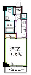 京王井の頭線 浜田山駅 徒歩3分の賃貸マンション 3階1Kの間取り
