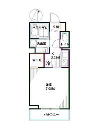 東京メトロ丸ノ内線 南阿佐ケ谷駅 徒歩9分の賃貸アパート 2階1Kの間取り