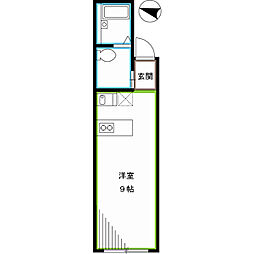 JR中央本線 荻窪駅 徒歩5分の賃貸マンション 4階ワンルームの間取り