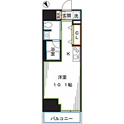 JR総武線 荻窪駅 徒歩13分の賃貸マンション 3階ワンルームの間取り