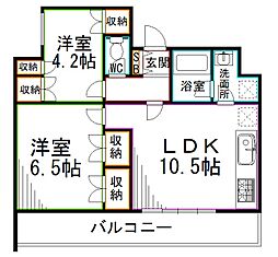 グランロペ2 2LDKの間取図画像