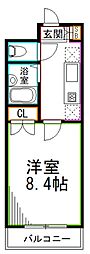 エクセリア荻窪 1Kの間取図画像