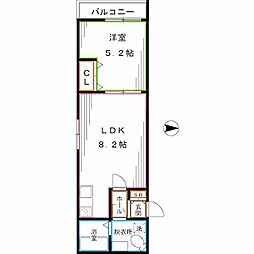 アーバンステージ荻窪 1LDKの間取図画像