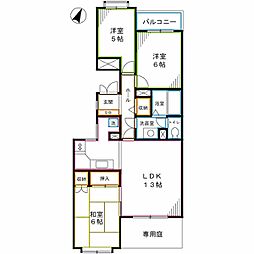 カサデ高井戸 3LDKの間取図画像
