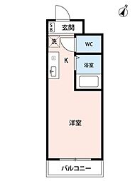 スカイコート荻窪5 ワンルームの間取図画像
