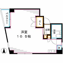 メゾン・ド・リラ ワンルームの間取図画像