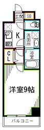 XEBEC高井戸 1Kの間取図画像