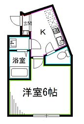 VISTAMINAMIASAGAYA 1Kの間取図画像