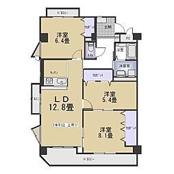 ハイムビーオール 3LDKの間取図画像