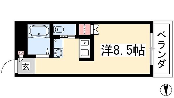 レジデンス一社 ｜愛知県名古屋市名東区一社1丁目(賃貸マンション1R・4階・18.90㎡)の写真 その2