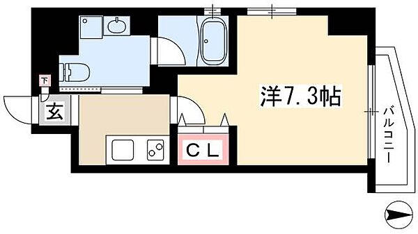 カレント今池 ｜愛知県名古屋市千種区仲田2丁目(賃貸マンション1K・5階・24.32㎡)の写真 その2