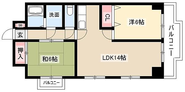 伊藤ビル ｜愛知県名古屋市千種区春岡1丁目(賃貸マンション2LDK・7階・59.40㎡)の写真 その2