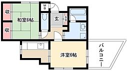 ラウムズ虹ヶ丘 2階