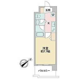 アルフィーレ新栄 8階1Kの間取り