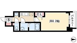 プレサンス広小路通パルス 10階1Kの間取り