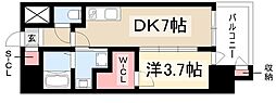 エステムコート名古屋新栄Vラポール 3階1DKの間取り
