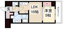 グランコート東山 6階1LDKの間取り