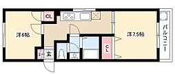 アグレアーブル 2Kの間取図画像