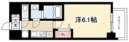 プレサンス広小路通葵 1Kの間取図画像