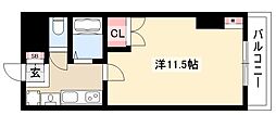 THUマンション 1Kの間取図画像