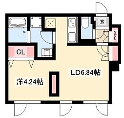 Branche覚王山2 ワンルームの間取図画像