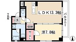 ラプーリア御器所 1LDKの間取図画像
