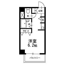 プロクシィスクエア藤見ヶ丘 ワンルームの間取図画像