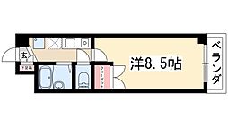 サンヒルズキフネ 1Kの間取図画像