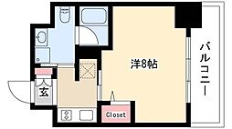 RESIDIA白壁 1Kの間取図画像