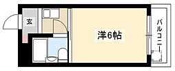 アメニティ植田ビル 1Kの間取図画像