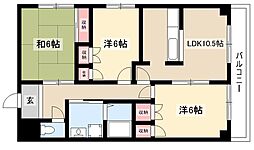 ベルルージュ上社 3LDKの間取図画像