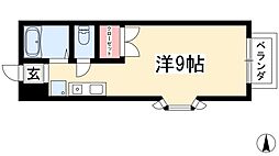 フォンティーヌ藤ケ丘 ワンルームの間取図画像