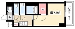 エスリード新栄デュオ 1Kの間取図画像