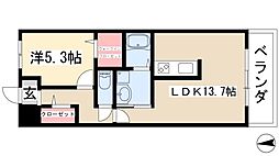 シェソワ2 1LDKの間取図画像
