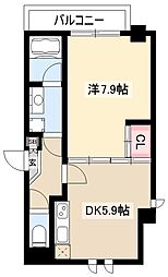 良庵 1DKの間取図画像