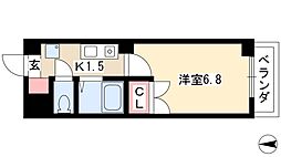 本山ブライトレジデンス 1Kの間取図画像