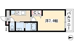 リアライズ代官町 1Kの間取図画像
