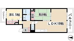 サンヒルマンション 2LDKの間取図画像