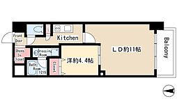 RESIDIA白壁 1LDKの間取図画像