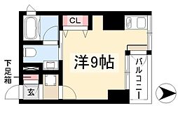 ベレーサ新瑞橋 ワンルームの間取図画像