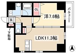 グランツ昭和館 1LDKの間取図画像