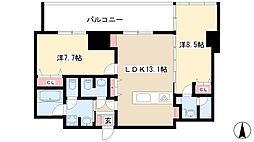 さくらヒルズニシキプラチナムレジデンス 2LDKの間取図画像