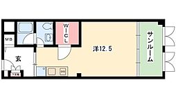 シュタットメゾン1 ワンルームの間取図画像