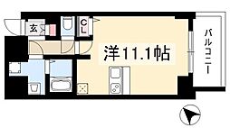 プレサンス鶴舞公園セラヴィ ワンルームの間取図画像