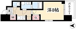 ラドゥセール本郷 1Kの間取図画像