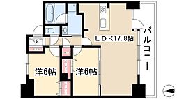 CHAYAGASAKARISE 2LDKの間取図画像